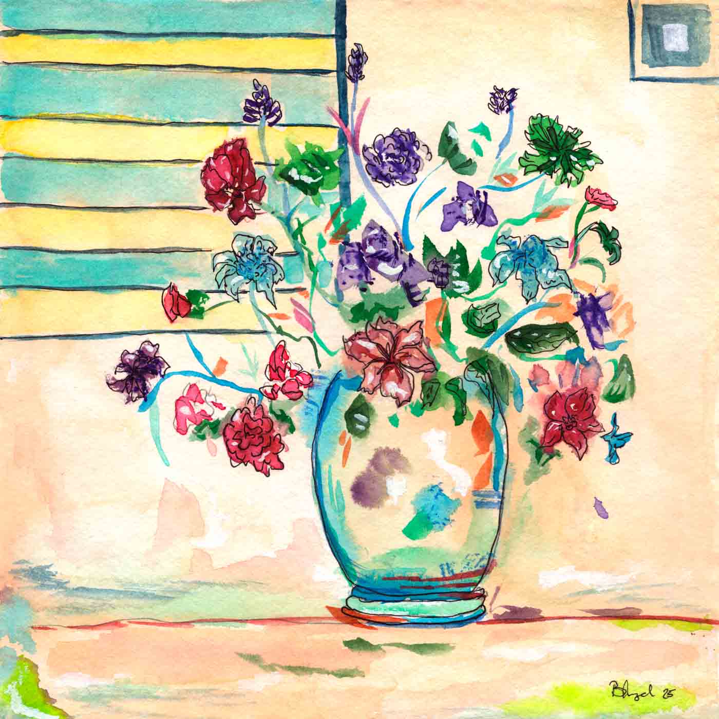 Blomster i vase no 1