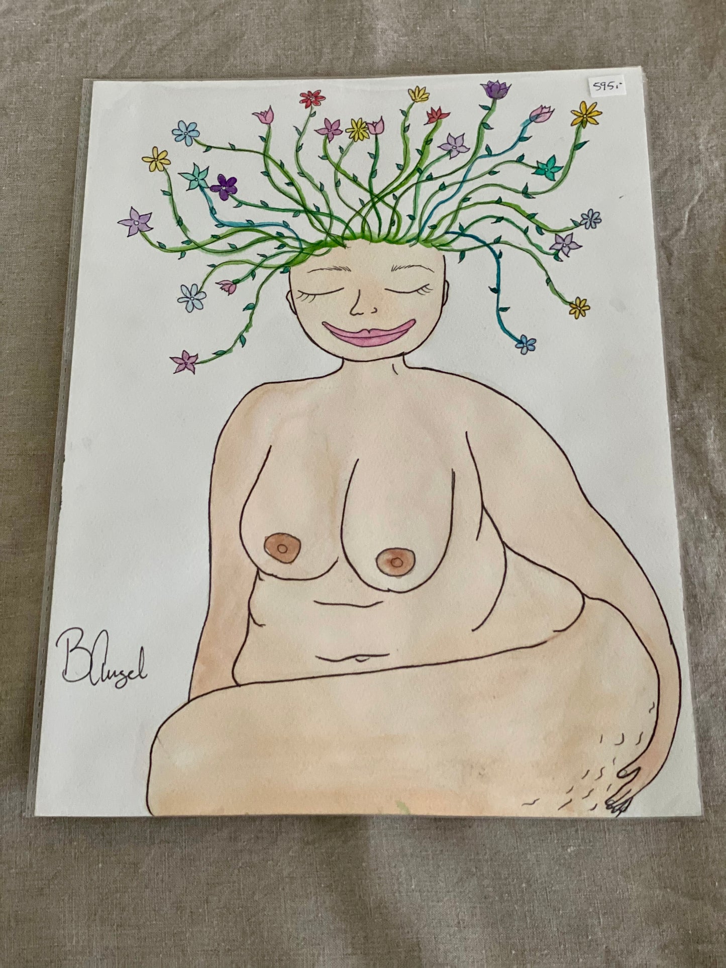"Vilde blomster" Kærlighedskvinde original