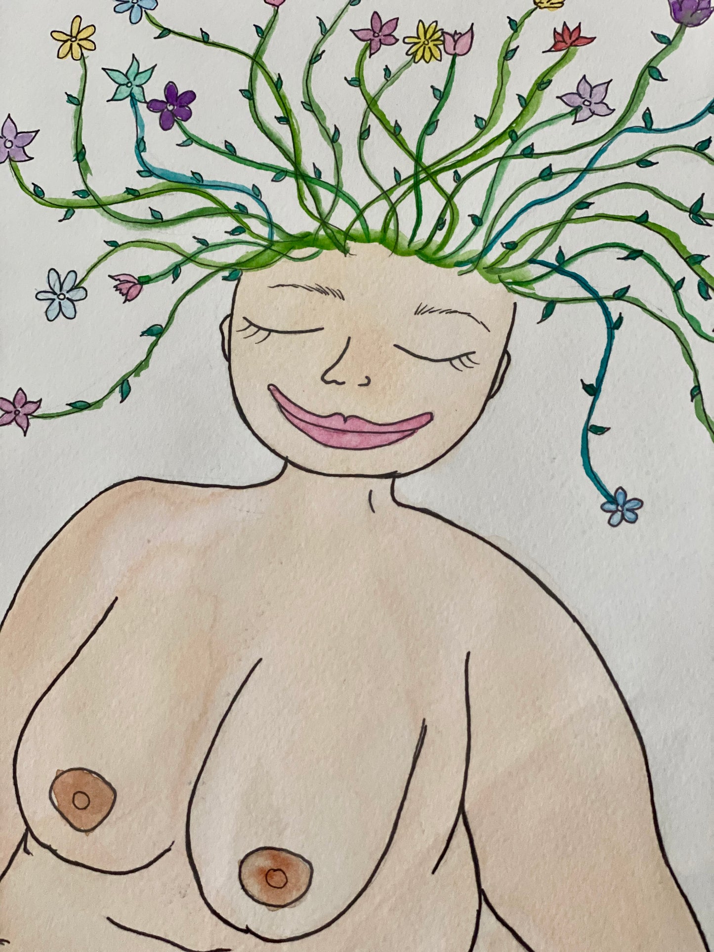 "Vilde blomster" Kærlighedskvinde original