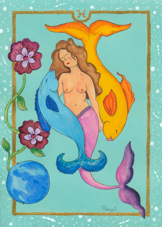 Stjernetegn Fisken - A4 plakat